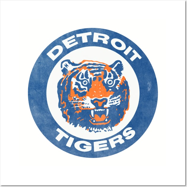 Detroit Tigers Vintage Wall Art by Yossh